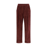 Brunello Cucinelli Bordeaux Cotton Casual Pants - IT46|XL