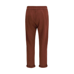 Brunello Cucinelli Bordeaux Cotton Casual Pants - S