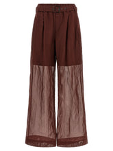 Brunello Cucinelli Bordeaux Cotton Flared Pants