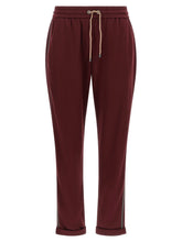 Brunello Cucinelli Bordeaux Cotton Joggers (Workout Pants)