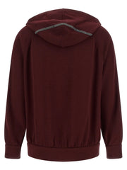 Brunello Cucinelli Bordeaux Cotton Sweatshirt