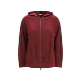 Hanorac din bumbac Bordeaux Brunello Cucinelli - L