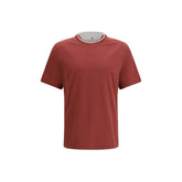 Brunello Cucinelli Bordeaux Cotton T-Shirt - L