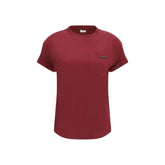 Brunello Cucinelli Bordeaux Cotton T-Shirt - XS