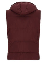 Brunello Cucinelli Bordeaux Polyester Sleeveless Jacket