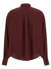 Brunello Cucinelli Bordeaux Silk Blouse