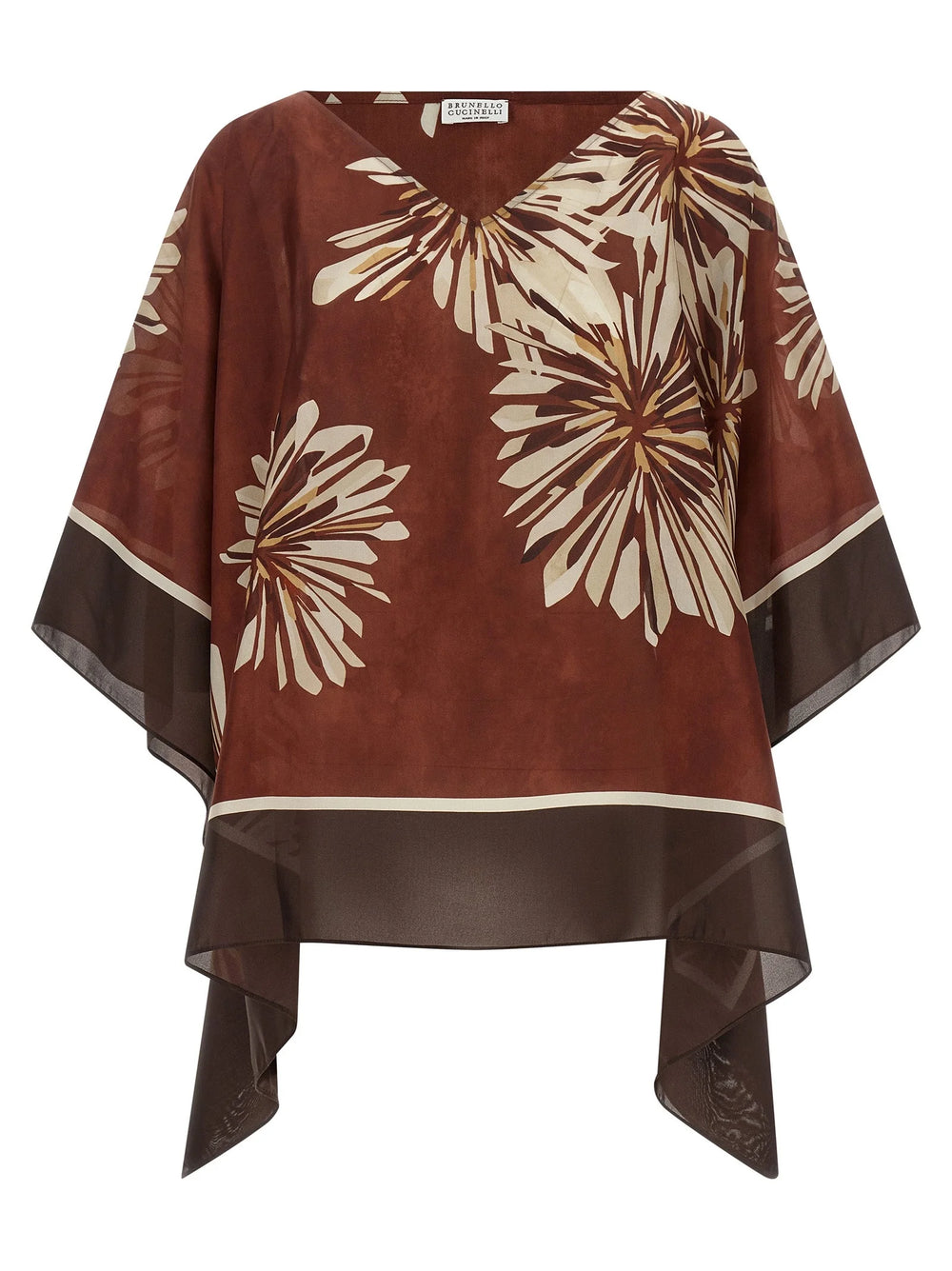 Brunello Cucinelli Bordeaux Silk Blouse - S