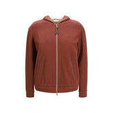 Brunello Cucinelli Bordeaux Silk Sweatshirt