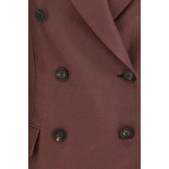 Brunello Cucinelli Bordeaux Viscose Coat
