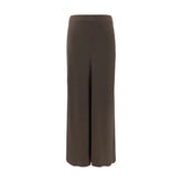 Brunello Cucinelli Brown Acetate Midi Skirt