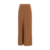 Brunello Cucinelli Brown Acetate Midi Skirt