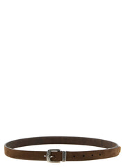 Brunello Cucinelli Brown Bull Skin Belt
