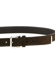Brunello Cucinelli Brown Bull Skin Regular Belt