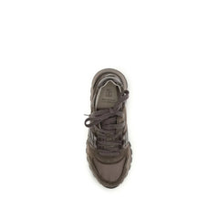 Brunello Cucinelli Brown Calf Leather Bos Taurus Athletic Sneakers