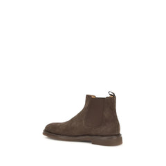 Bottines Chelsea en cuir de veau marron Brunello Cucinelli