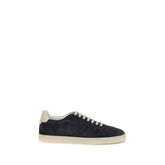 Brunello Cucinelli Brown Calf Leather Bos Taurus Low Top Sneakers - EU45/US12