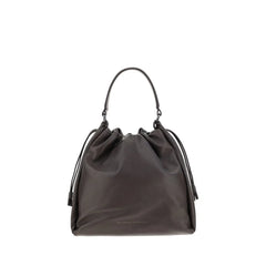 Brunello Cucinelli Brown Calf Leather Bos Taurus Shoulder Bag