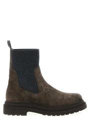Brunello Cucinelli Brown Calfskin Ankle Boots - EU38/US8