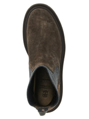 Brunello Cucinelli Brown Calfskin Ankle Boots - EU38/US8