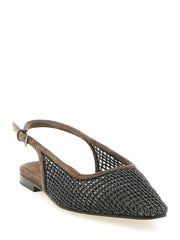 Brunello Cucinelli Brown Calfskin Ballet Flats