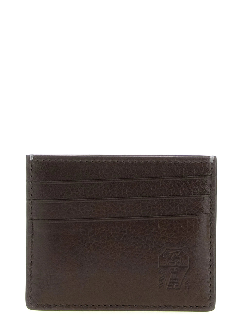 Brunello Cucinelli Cardholder maro din piele de vitel
