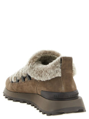 Brunello Cucinelli Brown Calfskin Chunky Sneakers