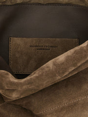Clutch en veau marron Brunello Cucinelli