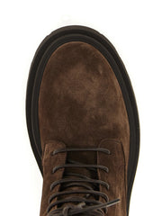 Brunello Cucinelli Brown Calfskin Lace-Up Boots