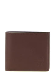 Brunello Cucinelli Brown Calfskin Leather Wallet
