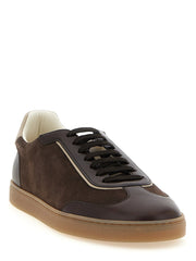 Brunello Cucinelli Brown Calfskin Low Top Sneakers - EU44/US11