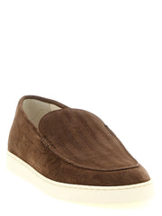 Brunello Cucinelli Brown Calfskin Slip-On Loafers - EU44/US11