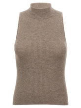 Brunello Cucinelli Brown Cashmere Sleeveles Sweater