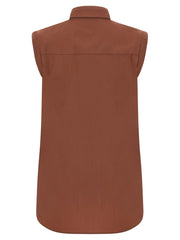 Brunello Cucinelli Brown Cotton Blouse