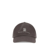 Brunello Cucinelli Brown Cotton Cap (Baseball Hat)