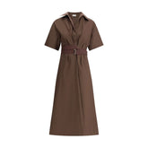 Brunello Cucinelli Brown Cotton Casual Dress - M - Dresses