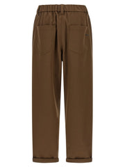 Brunello Cucinelli Brown Cotton Casual Pants