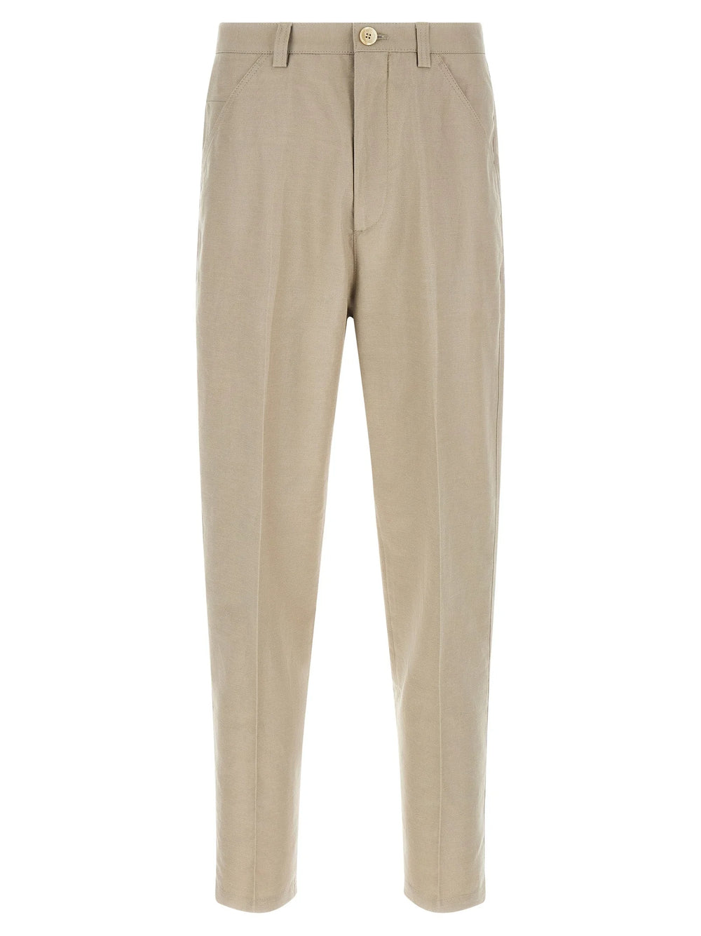 Brunello Cucinelli Brown Cotton Casual Pants