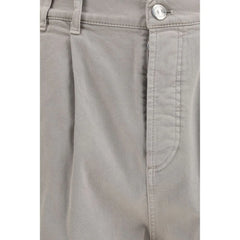 Brunello Cucinelli Brown Cotton Casual Pants