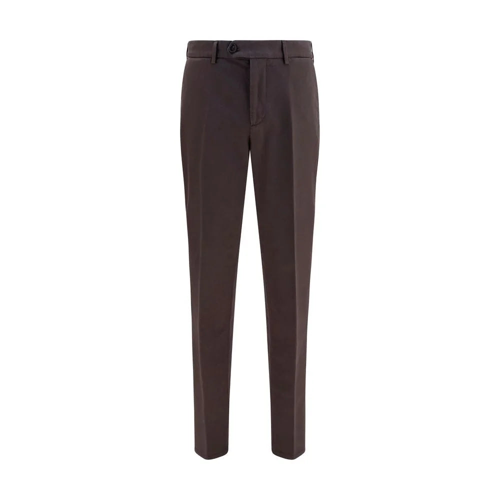 Brunello Cucinelli Brown Cotton Casual Pants