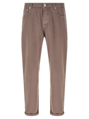Brunello Cucinelli Brown Cotton Casual Pants