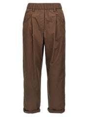 Brunello Cucinelli Brown Cotton Casual Pants