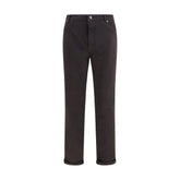Brunello Cucinelli Brown Cotton Cropped Jeans