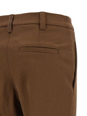 Brunello Cucinelli Brown Cotton Cropped Pants