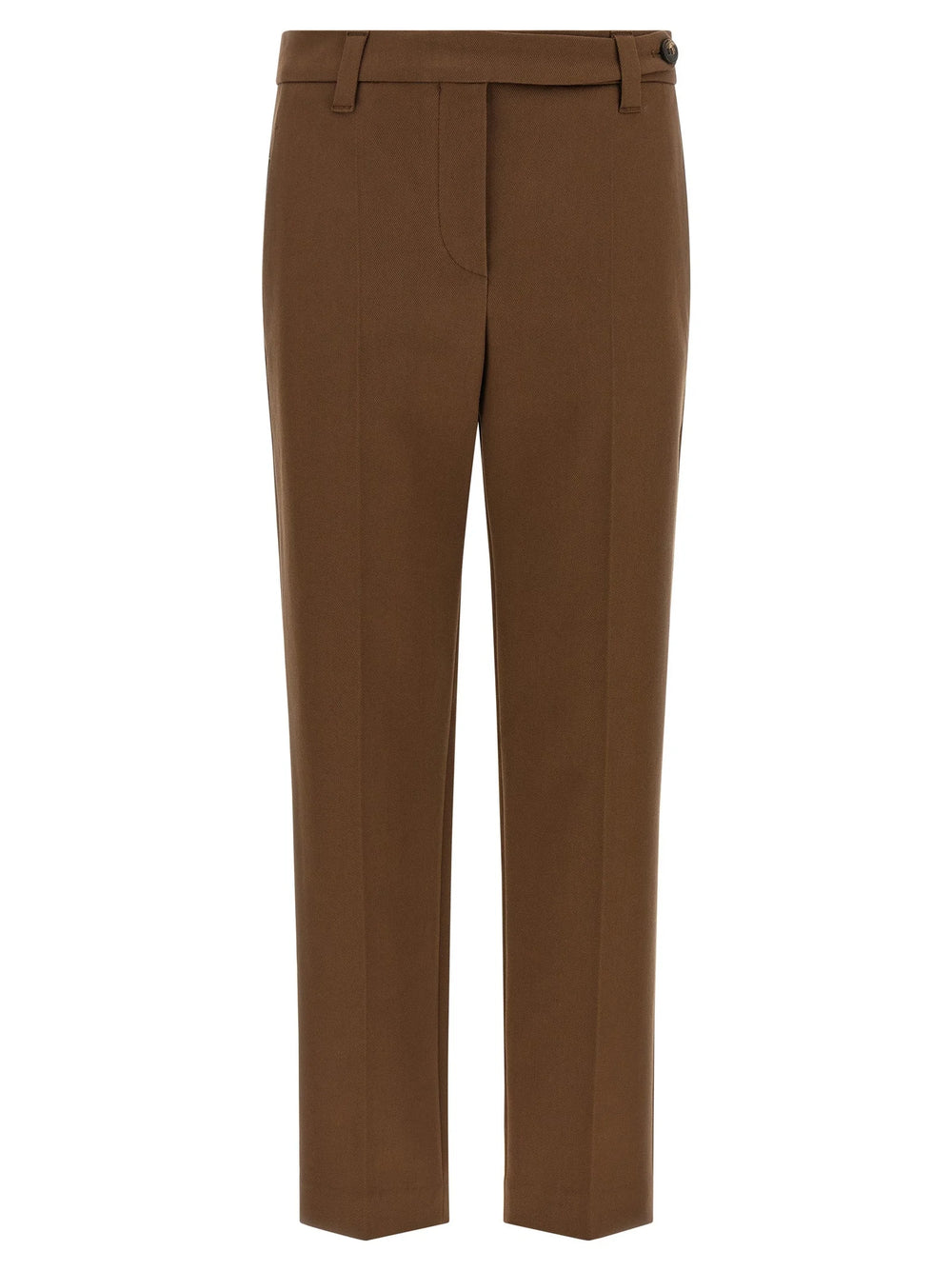Brunello Cucinelli Brown Cotton Cropped Pants