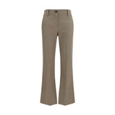 Brunello Cucinelli Brown Cotton Flared Pants - IT46|XL