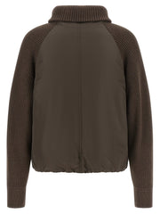 Brunello Cucinelli Brown Cotton Full-Length Jacket