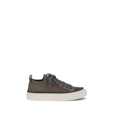 Brunello Cucinelli Brown Cotton Low Top Sneakers - EU37.5/US7.5