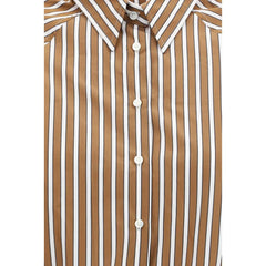Brunello Cucinelli Brown Cotton Pattern Shirt - S