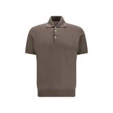 Brunello Cucinelli Brown Cotton Polo Shirt