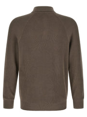 Brunello Cucinelli Brown Cotton Polo Shirt